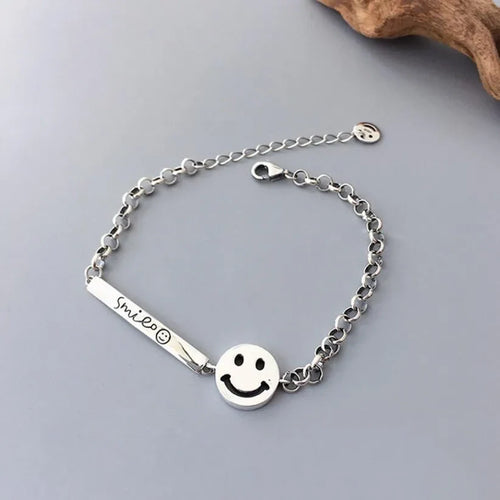 925 Sterling Silver Lächelndes Gesicht Lustiges Armband | Shop Nory
