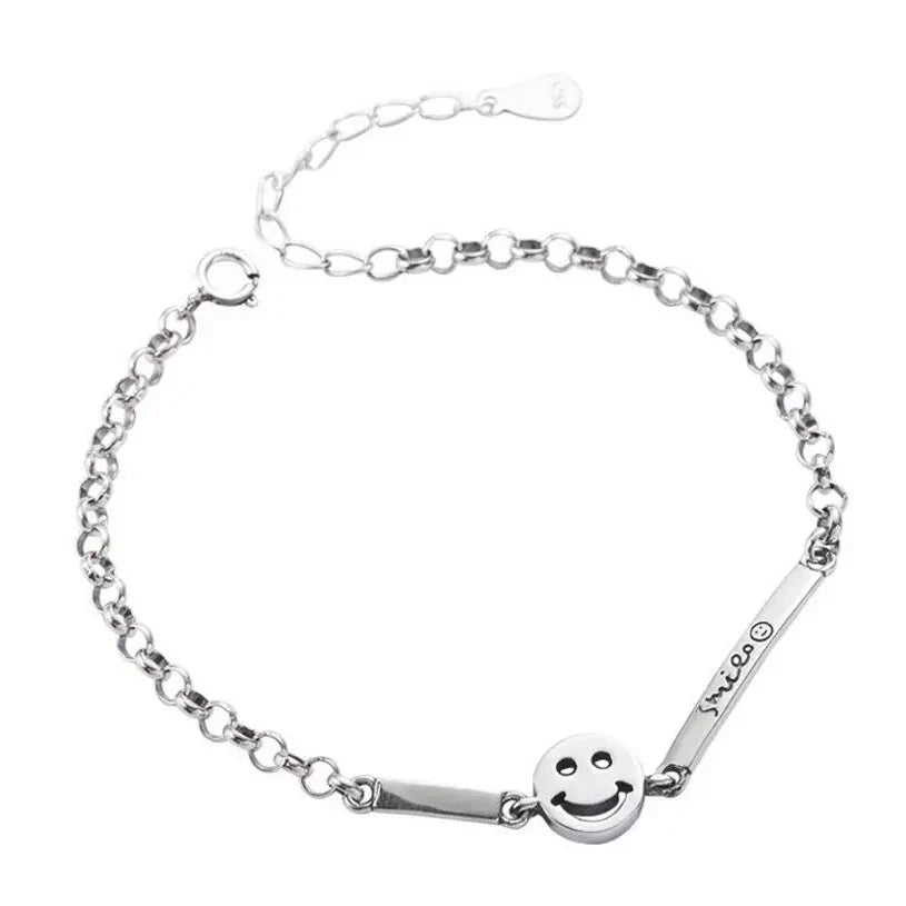 925 Sterling Silver Lächelndes Gesicht Lustiges Armband | Shop Nory