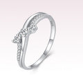 925 Sterling Silber Funkelnde Zirkon Wellenring | Shop Nory
