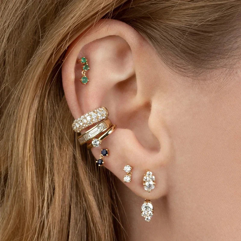 925 Sterling Silber Funkelnde Zirkon Ohrringe | Shop Nory
