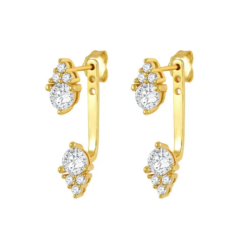 925 Sterling Silber Funkelnde Zirkon Ohrringe | Shop Nory