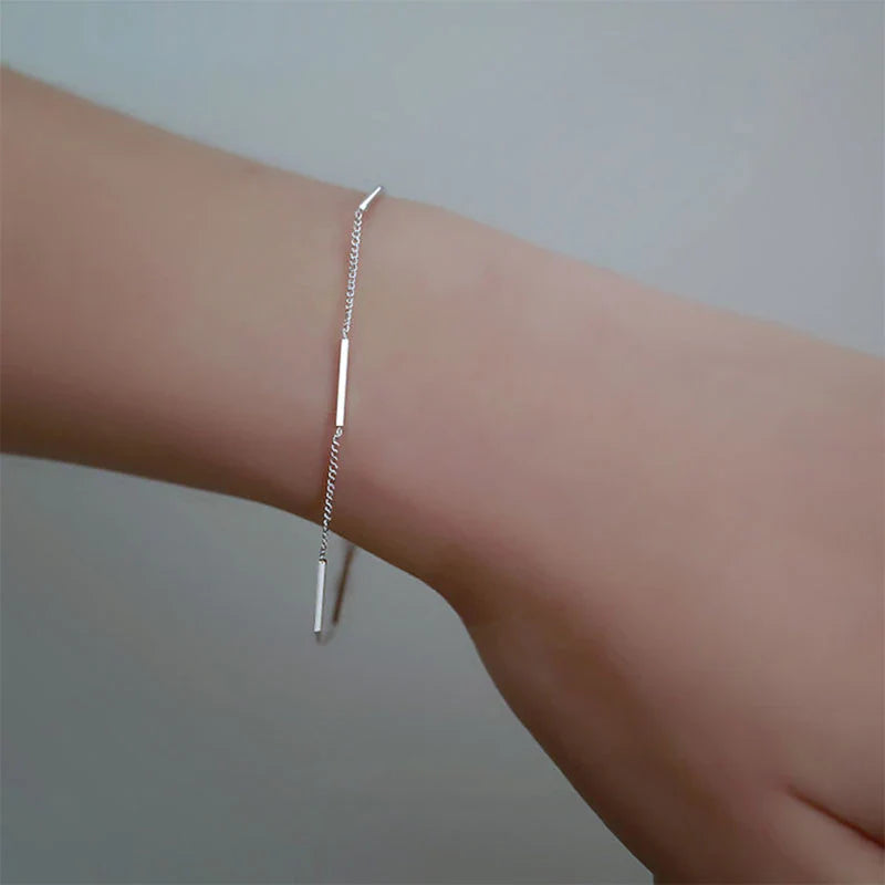 925 Sterling Silber Einfach Glänzende Armbanduhr | Shop Nory
