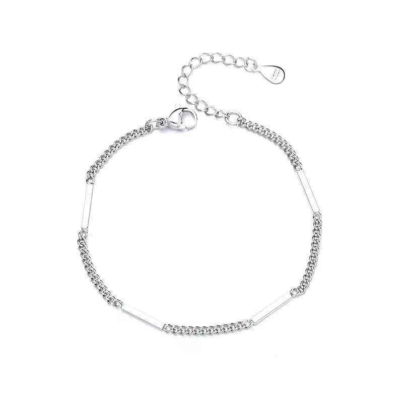 925 Sterling Silber Einfach Glänzende Armbanduhr | Shop Nory