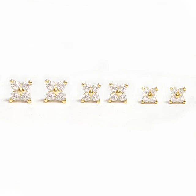 925 Sterling Silver Mini Blumen Ohrringe | Shop Nory