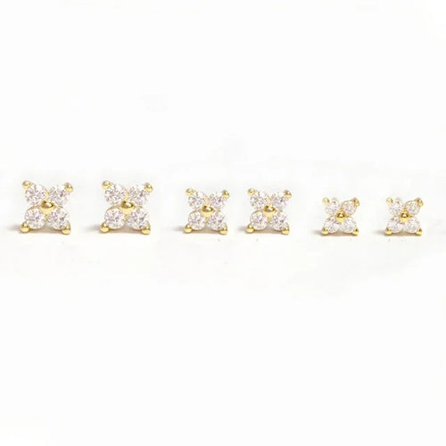 925 Sterling Silver Mini Blumen Ohrringe | Shop Nory