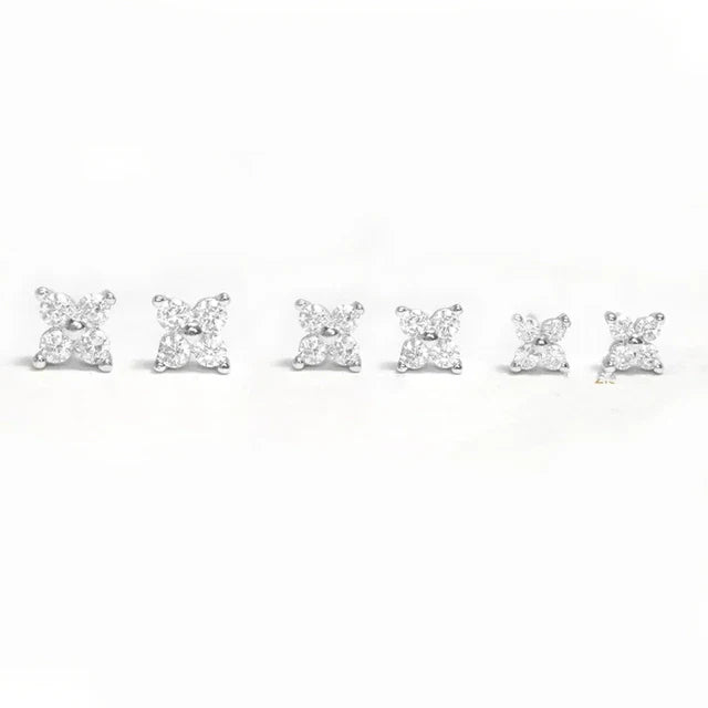 925 Sterling Silver Mini Blumen Ohrringe | Shop Nory