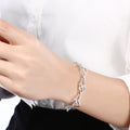 925 Sterling Silber Gedrehte Form Kettenarmband | Shop Nory
