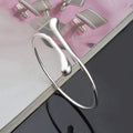 925 Sterling Silber Wasser Tropfen Offene Armreif | Shop Nory