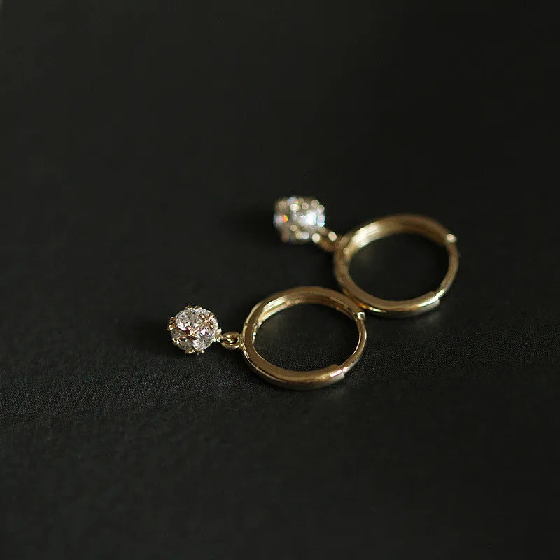 925 Sterling Silber Zirkon Ball Ohrringe | Shop Nory