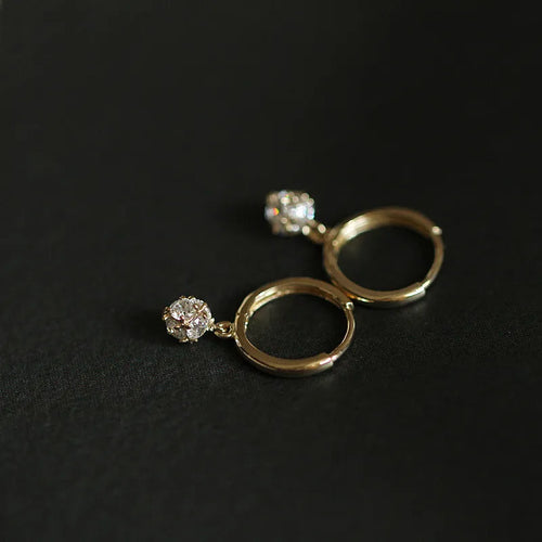 925 Sterling Silber Zirkon Ball Ohrringe | Shop Nory