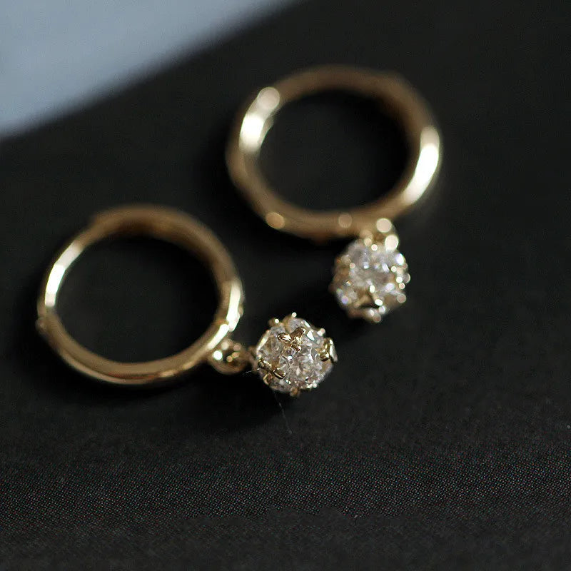 925 Sterling Silber Zirkon Ball Ohrringe | Shop Nory