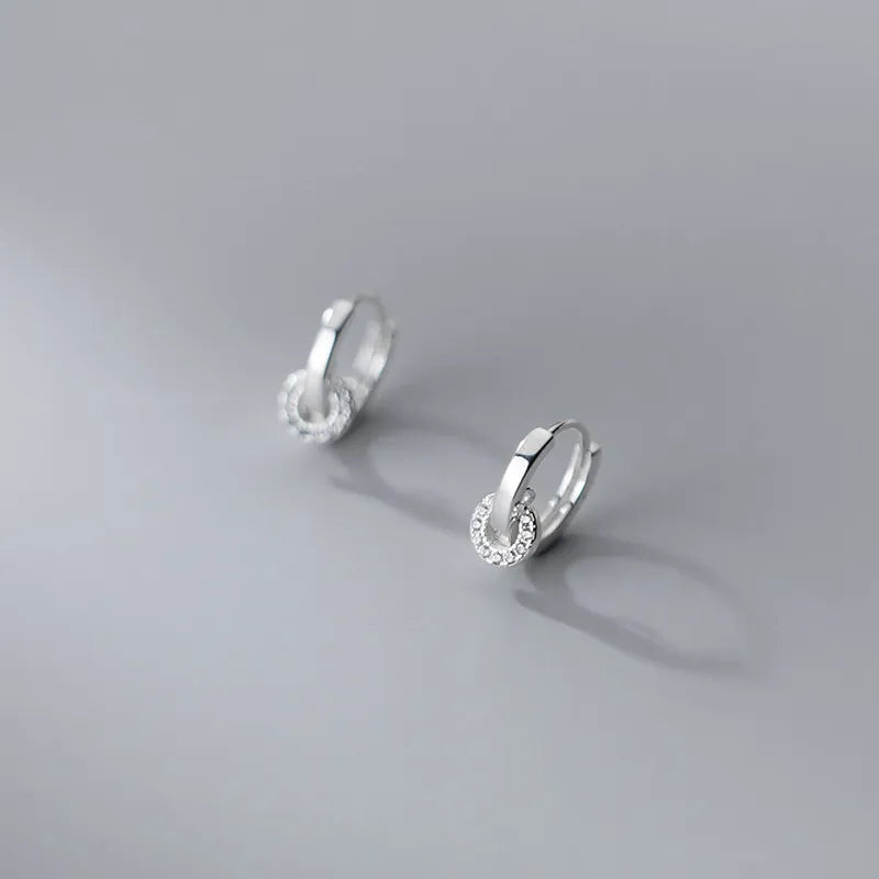 925 Sterling Silber Zirkon Runde Creolen | Shop Nory