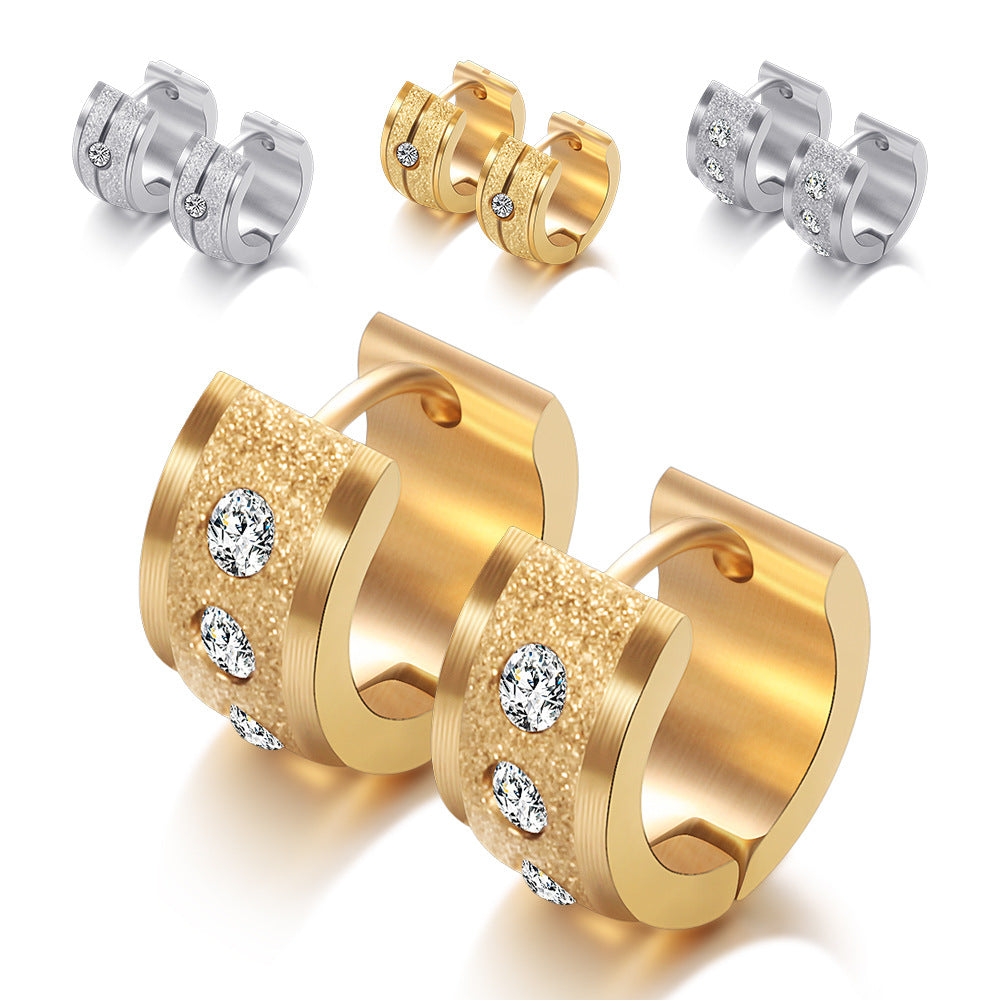 Damen Ohrstecker mit eleganter Zirkonia-Besatz und glänzendem Finish Shop Nory