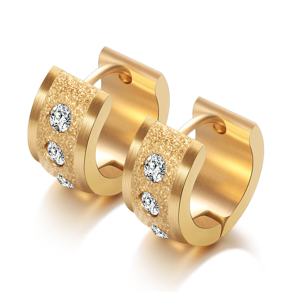 Damen Ohrstecker mit eleganter Zirkonia-Besatz und glänzendem Finish Shop Nory