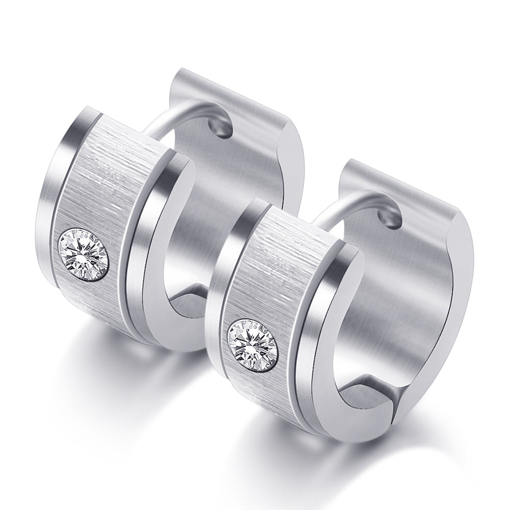 Damen Ohrstecker mit funkelnden Zirkonia-Elementen und modernem Edelstahl-Design Shop Nory