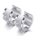 Damen Ohrstecker mit funkelnden Zirkonia-Elementen und modernem Edelstahl-Design Shop Nory