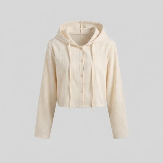 Damen Kurzgeschnittenes Kapuzenblouson aus leichter Crinkle‑Qualität Shop Nory