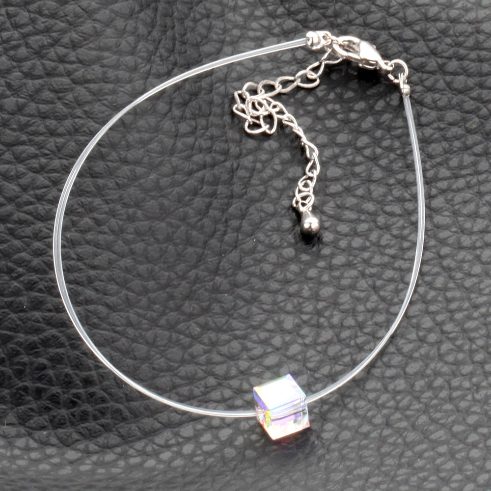Damen zierliches Armband mit facettiertem Kristalleinsatz Shop Nory