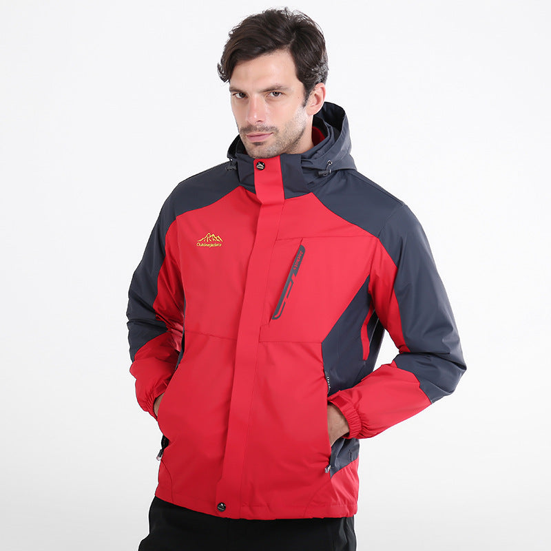 Herren Wasserdichte und atmungsaktive Outdoor-Softshelljacke mit Kapuze Shop Nory