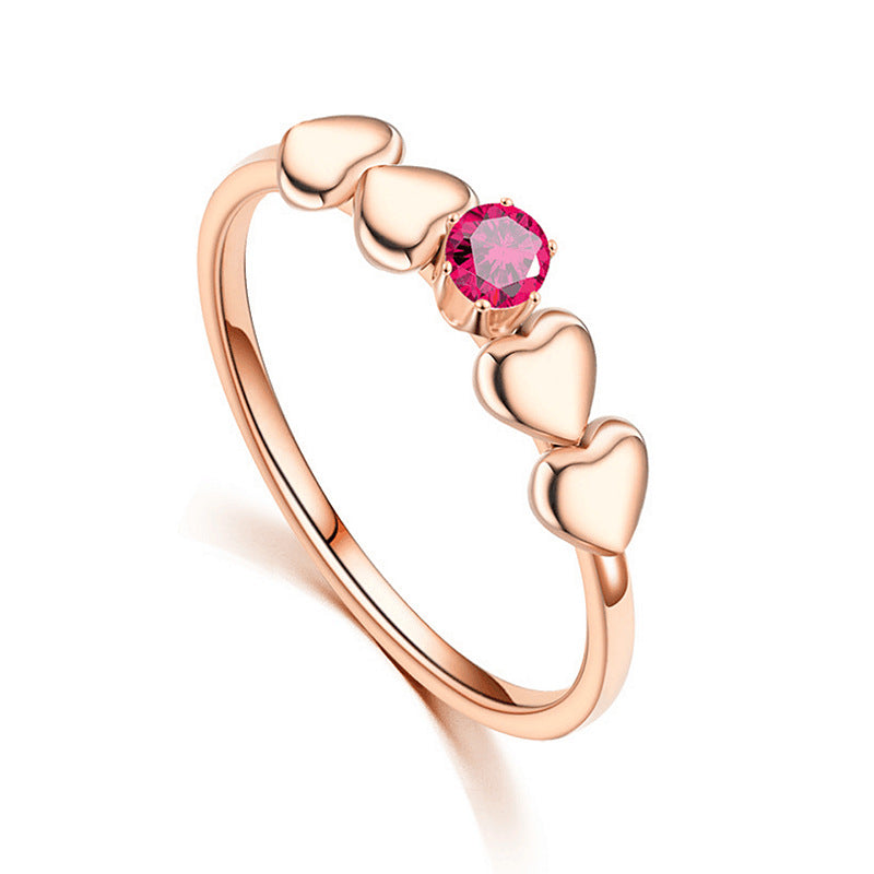 Damen Ring mit herzförmigen Akzenten und funkelndem Zirkonia Shop Nory
