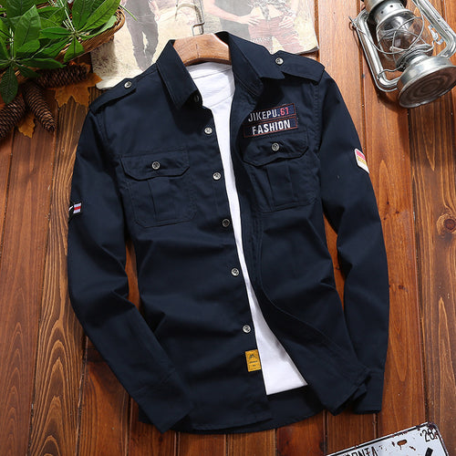 Herren Utility-Hemdjacke aus leichtem Baumwollcanvas mit Rollärmeln und Brustpattentaschen Shop Nory