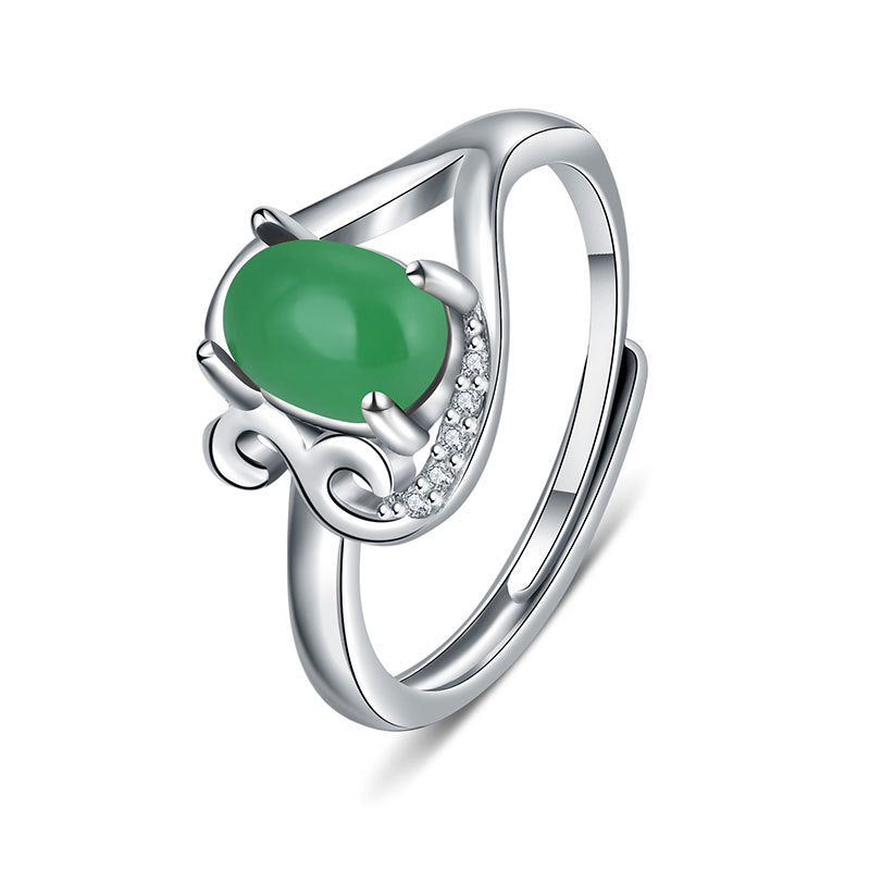 Damen eleganter Ring mit rotem Edelstein und filigranem Design Shop Nory