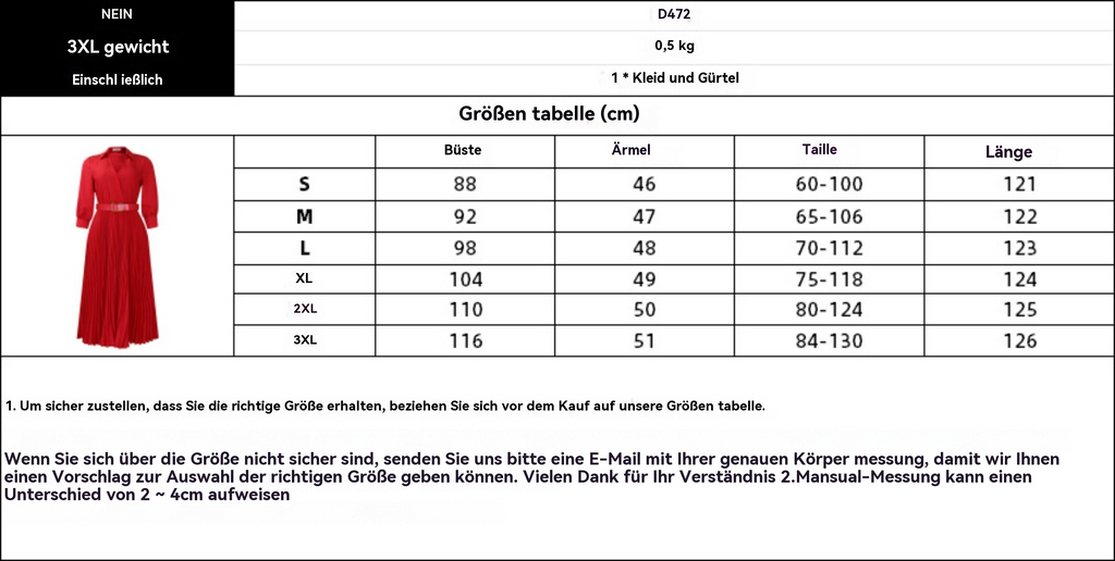 Women 's solide Farbe große Größe Kleid