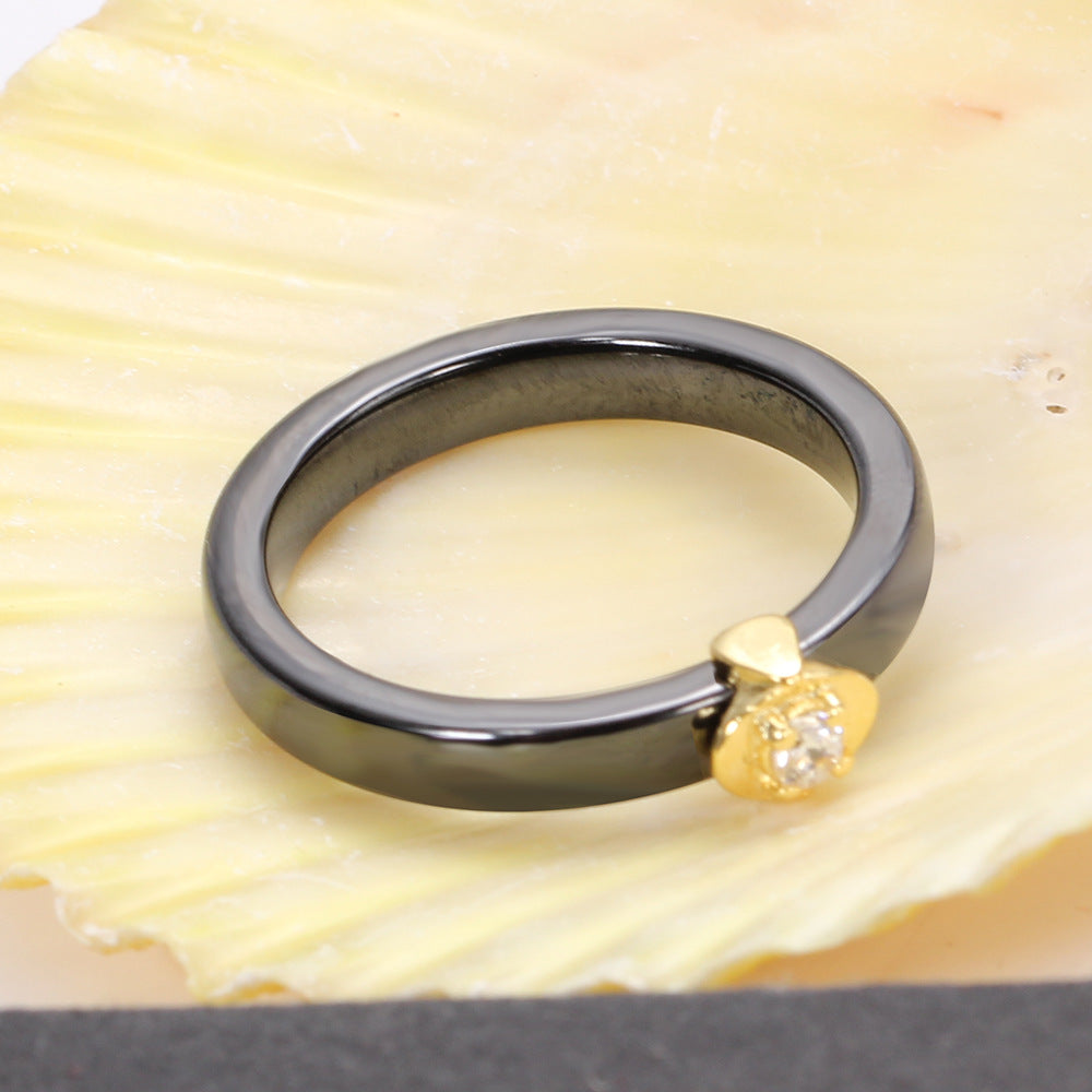 Damen Ring mit funkelndem Kristall und elegantem zweifarbigen Design Shop Nory