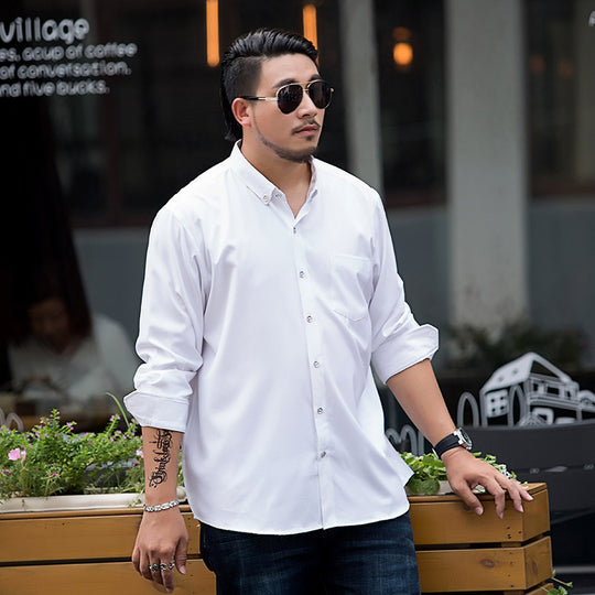 Herren Locker geschnittenes Button-Down-Hemd mit Brusttasche Shop Nory