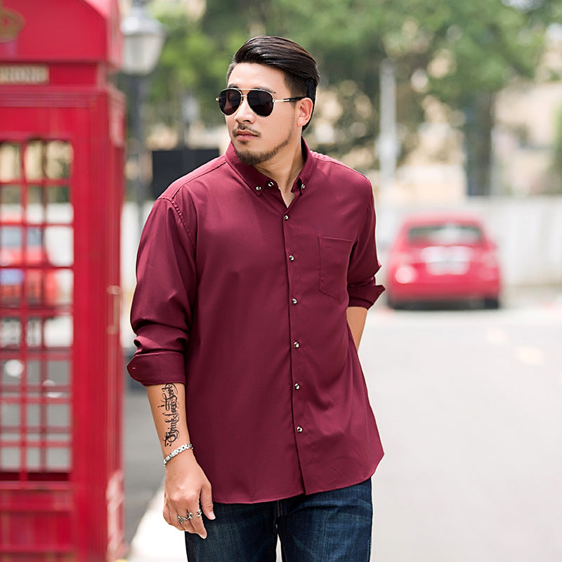 Herren Locker geschnittenes Button-Down-Hemd mit Brusttasche Shop Nory