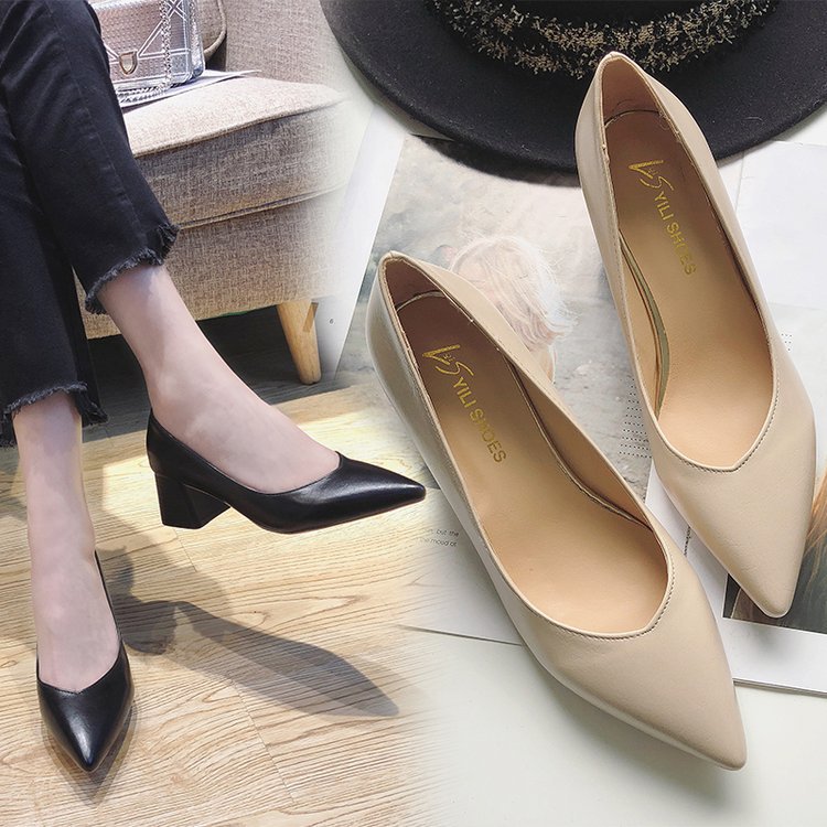 Damen elegante Spitzen Pumps mit komfortablem Blockabsatz Shopnory
