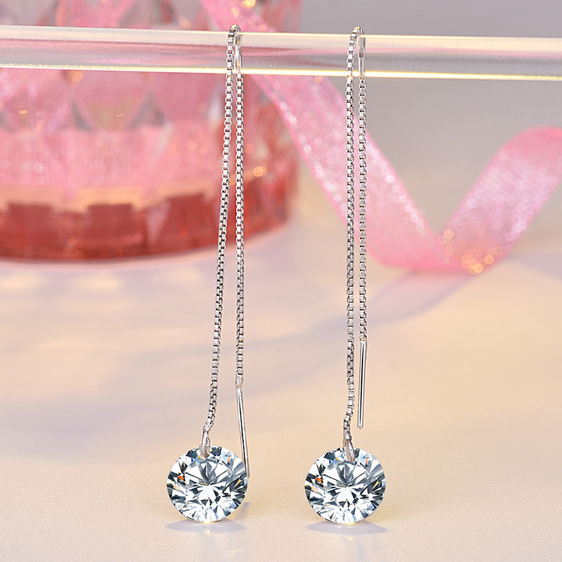Damen trendige Ohrstecker mit funkelndem Kristall Shop Nory
