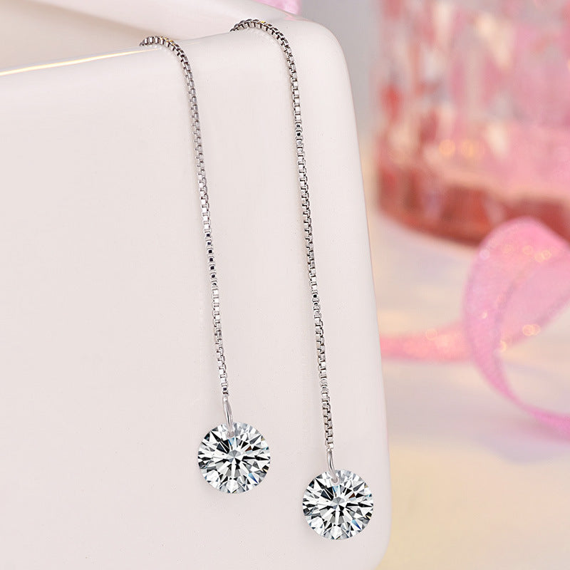 Damen trendige Ohrstecker mit funkelndem Kristall Shop Nory