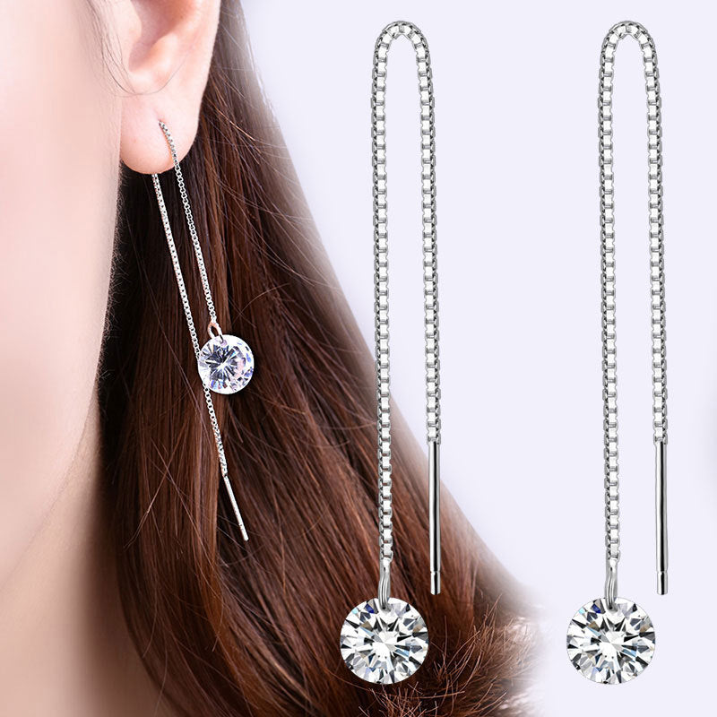 Damen trendige Ohrstecker mit funkelndem Kristall Shop Nory
