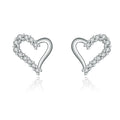 Damen Ohrringe im eleganten Herzdesign mit funkelnden Zirkonia Shop Nory