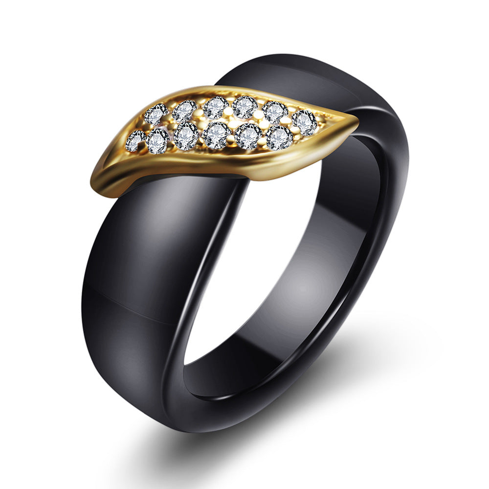Damen Ring mit elegantem Blattdesign und funkelndem Zirkonia-Besatz Shop Nory