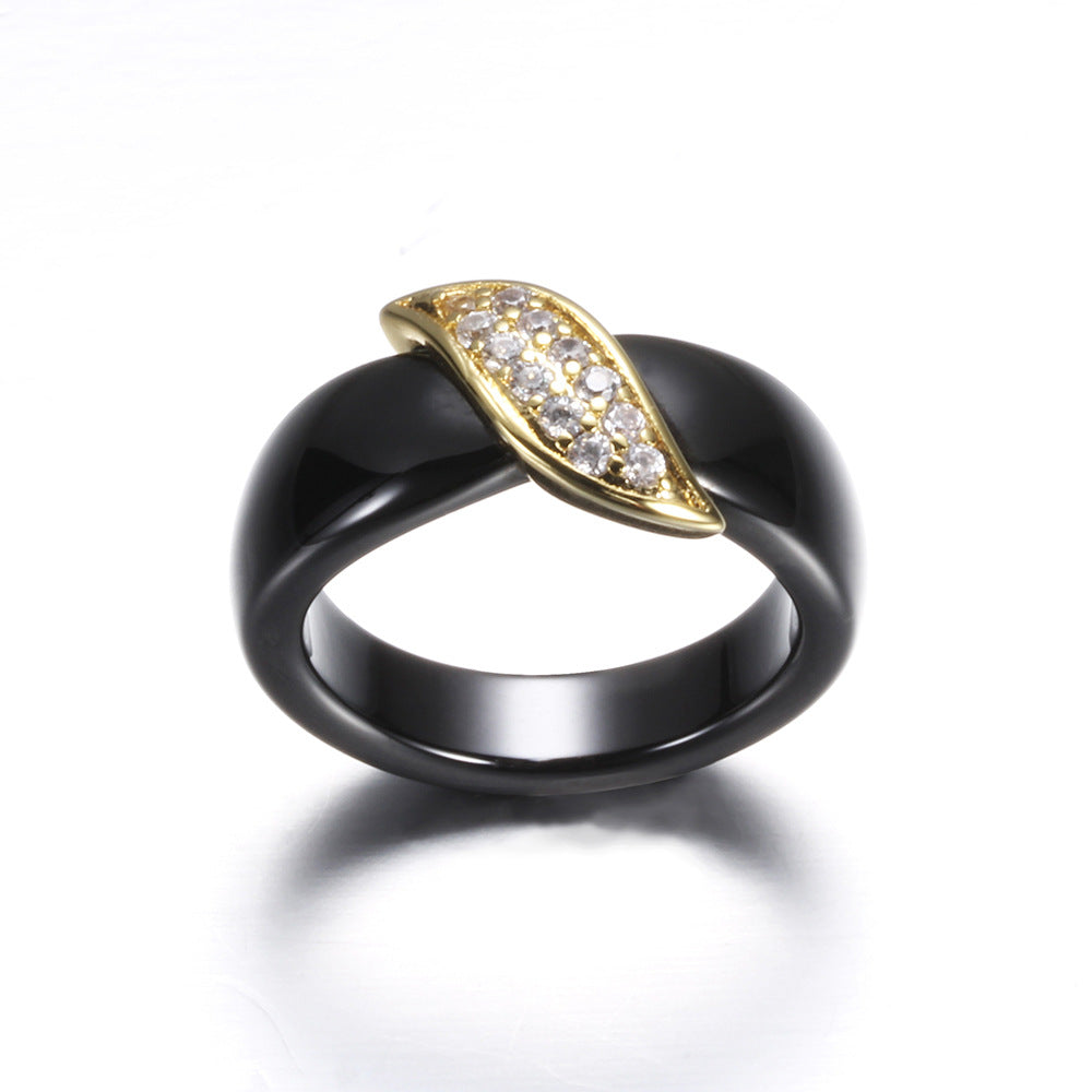 Damen Ring mit elegantem Blattdesign und funkelndem Zirkonia-Besatz Shop Nory