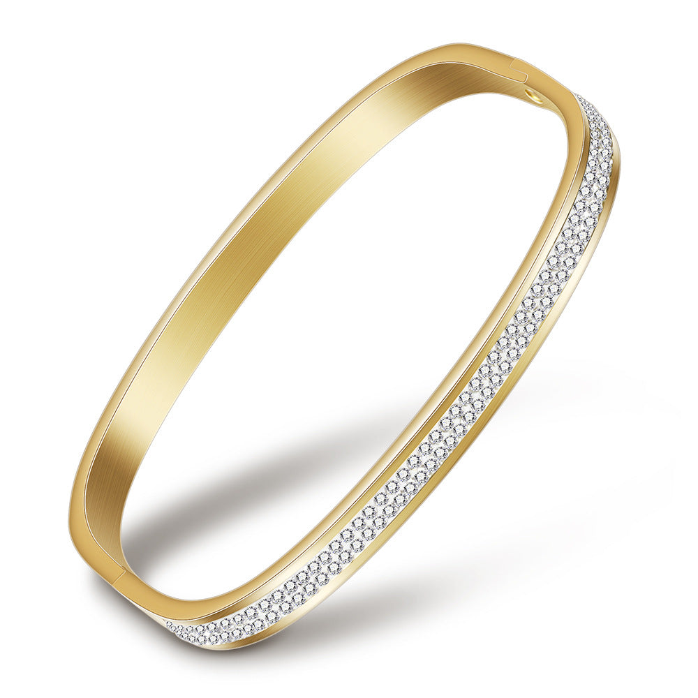 Damen Bangle-Armband mit funkelndem Zirkonia-Besatz Shop Nory