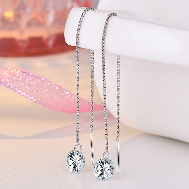 Damen trendige Ohrstecker mit funkelndem Kristall Shop Nory