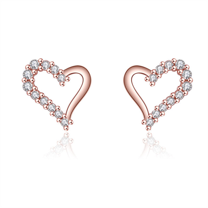 Damen Ohrringe im eleganten Herzdesign mit funkelnden Zirkonia Shop Nory