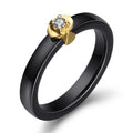 Damen Ring mit funkelndem Kristall und elegantem zweifarbigen Design Shop Nory