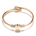 Damen Armreif mit herzförmigem Anhänger und verstellbarem Design Shop Nory