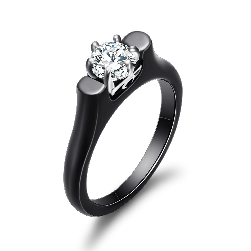 Damen Ring mit einzigartigem, elegantem Design und funkelndem Kristalleinsatz Shop Nory