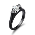 Damen Ring mit einzigartigem, elegantem Design und funkelndem Kristalleinsatz Shop Nory