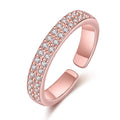 Damen Offener Ring mit funkelnden Zirkonia-Elementen und modernem Design Shop Nory