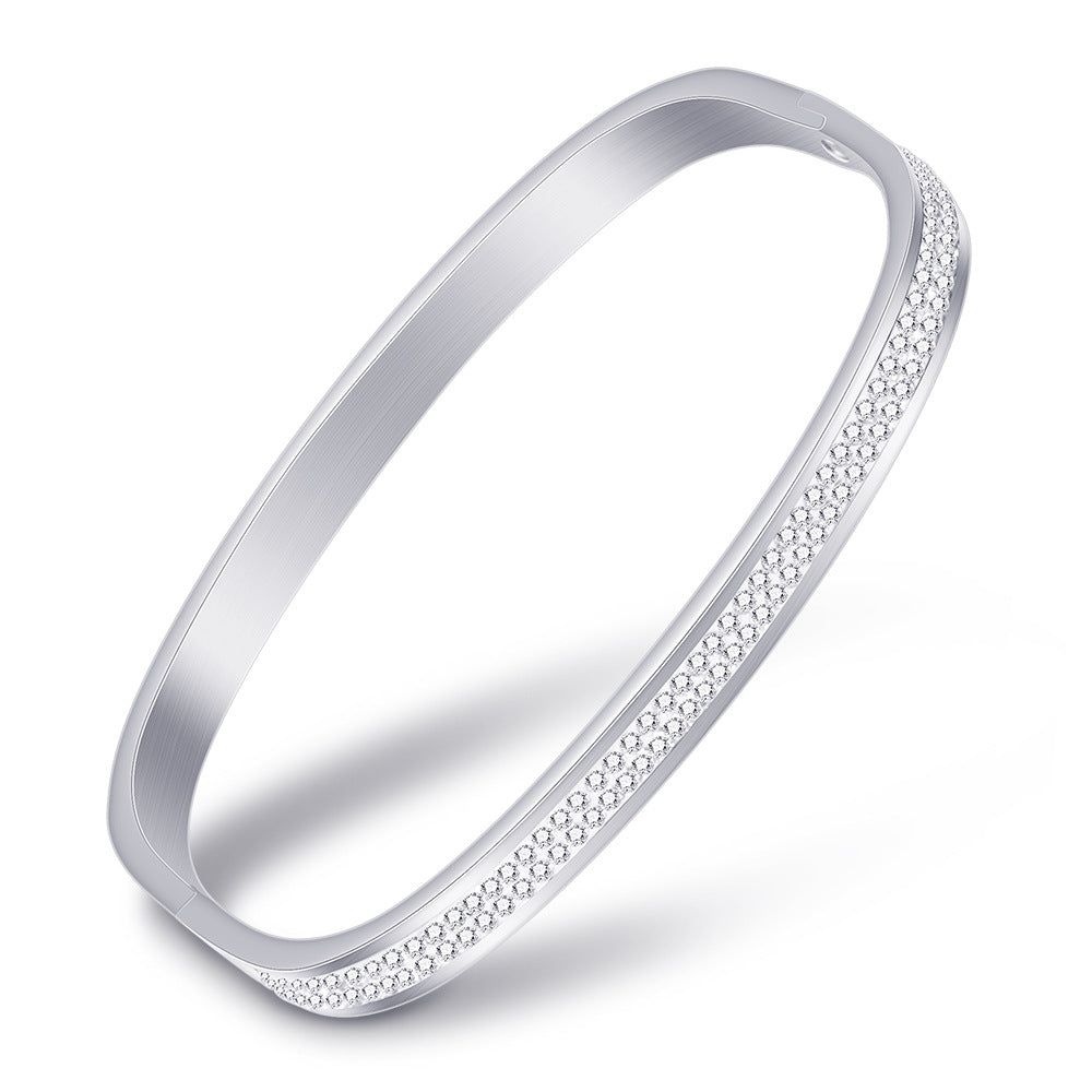 Damen Bangle-Armband mit funkelndem Zirkonia-Besatz Shop Nory