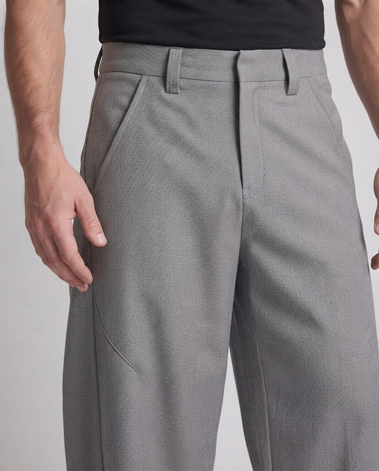 Herren Weitfallende Palazzo‑Hose mit glattem Finish und geradem Bund Shop Nory