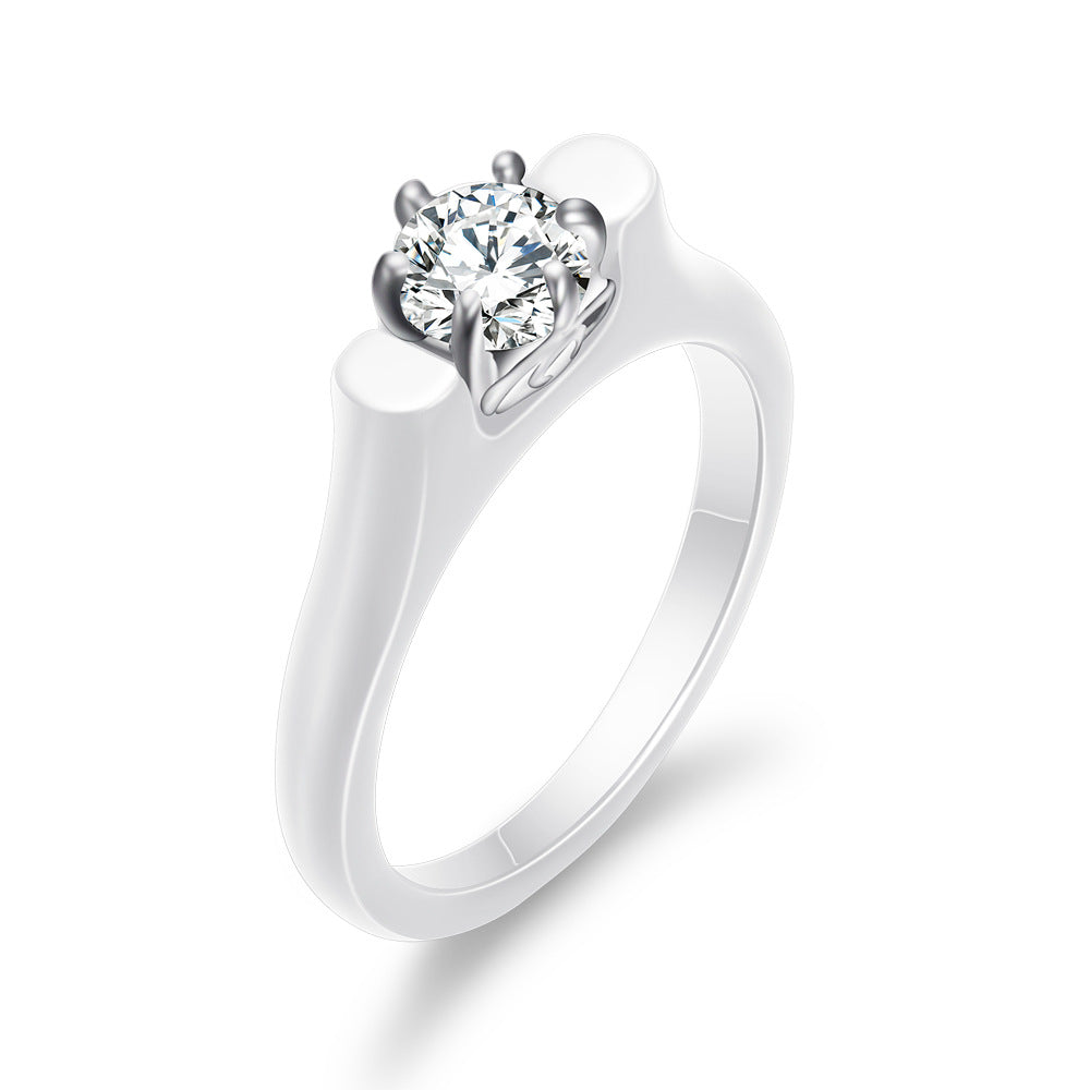 Damen Ring mit einzigartigem, elegantem Design und funkelndem Kristalleinsatz Shop Nory