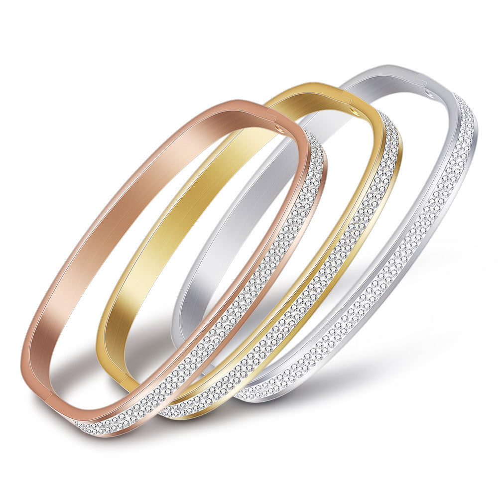 Damen Bangle-Armband mit funkelndem Zirkonia-Besatz Shop Nory