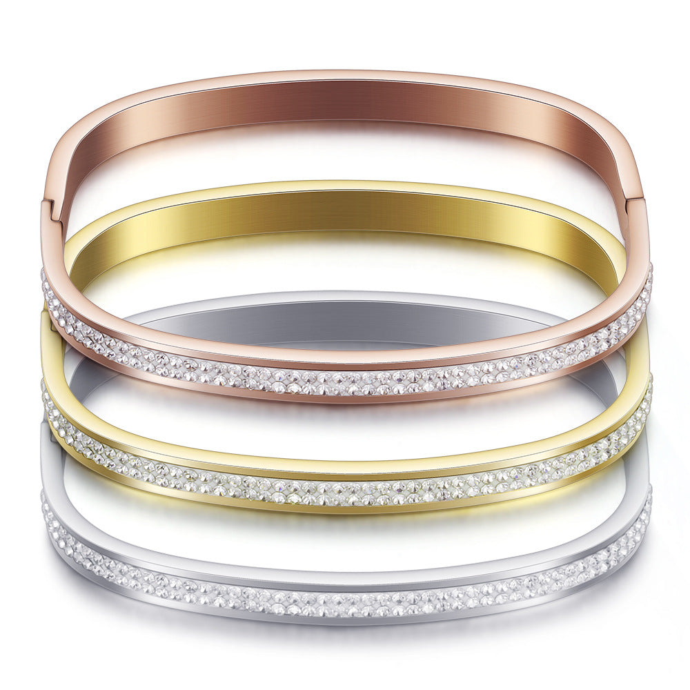 Damen Bangle-Armband mit funkelndem Zirkonia-Besatz Shop Nory